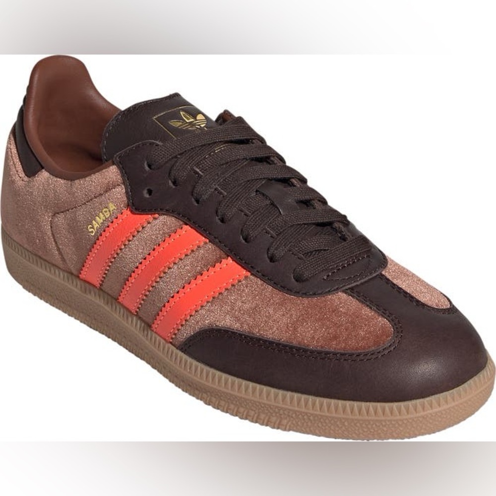 RARE Adidas Samba Brown and Orange Sneakers
